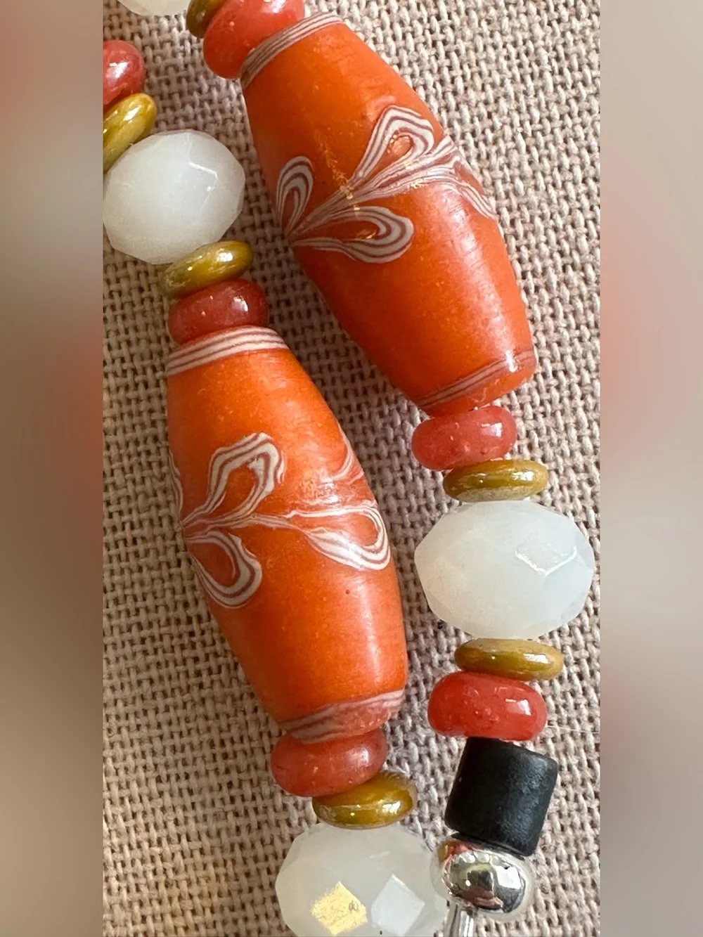 Handmade orange african